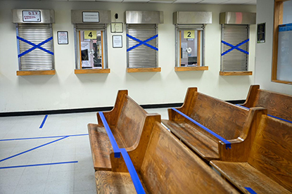 Photo of waiting area in courthouse