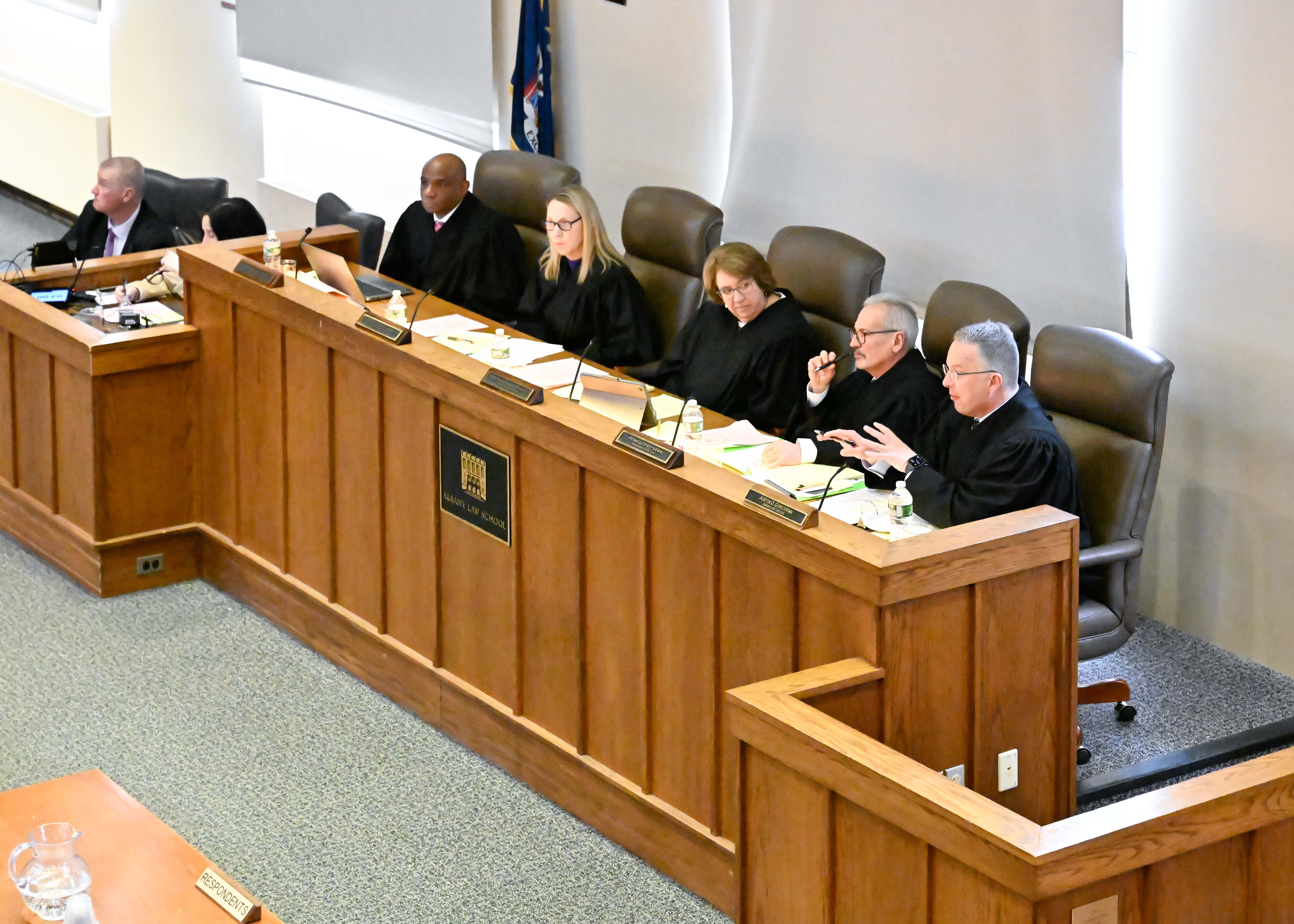 A picture from the court session held at Albany Law School.