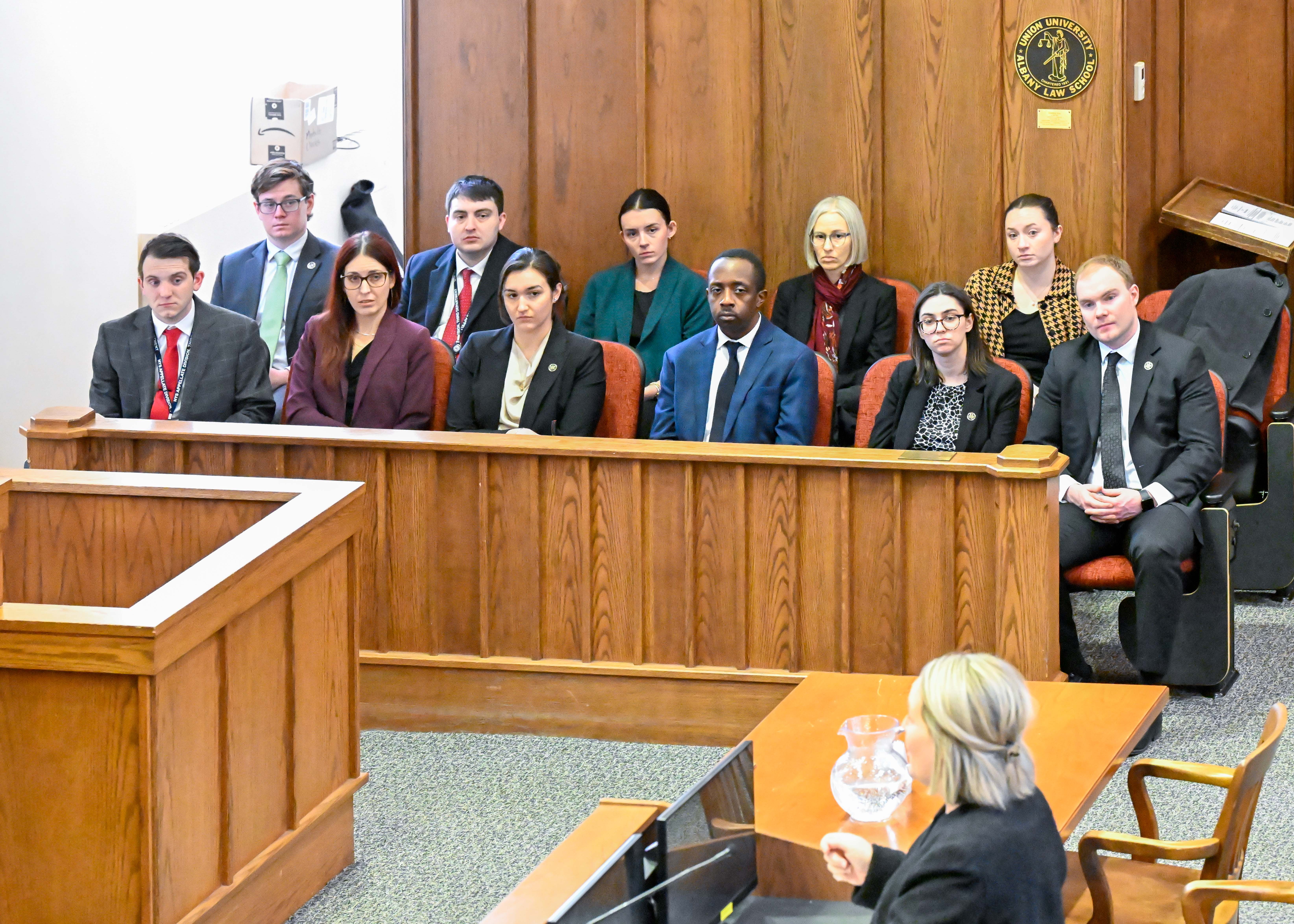 A picture from the court session held at Albany Law School.