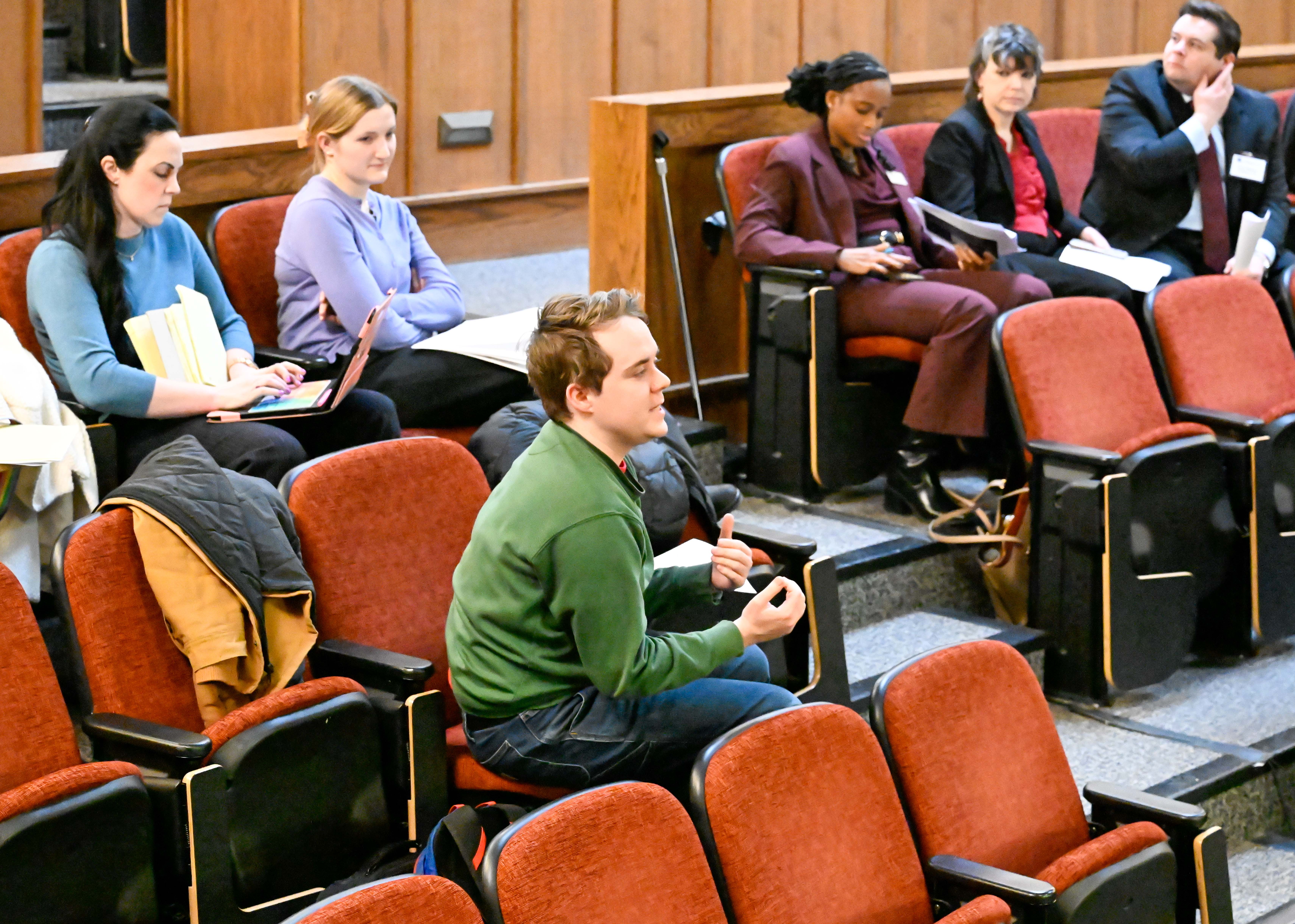 A picture from the court session held at Albany Law School.