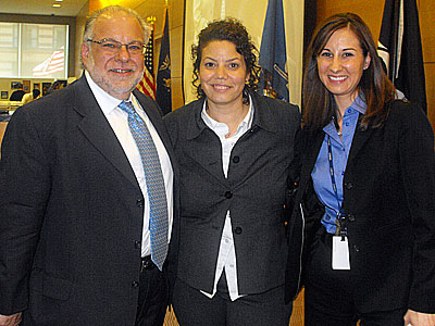 Nassau County Court Judge Steven Jaeger, Regional Project Manager in the Office of Policy and Planning for New York State Courts Sky Davis, Nassau County Resource Coordinator Nicole Desmond
