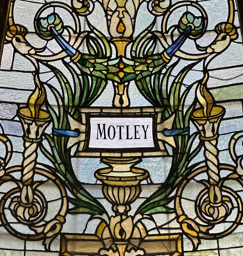 Zoomed in photo of the Stained-Glass Dome