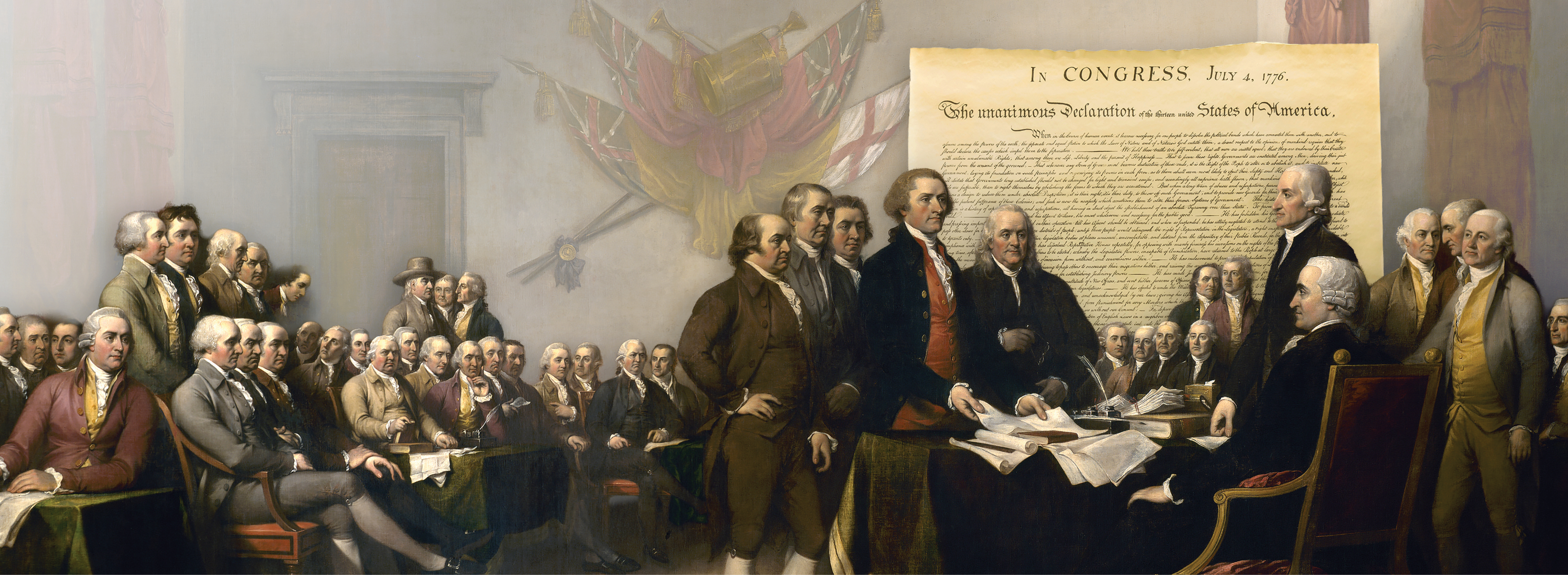America 250 slide: A Nation Declares Liberty