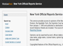 Section of the New York Official Reports Service website.