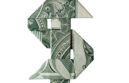 Image of a dollar origami