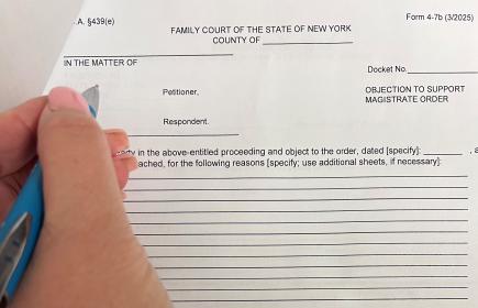 Photo of objection form