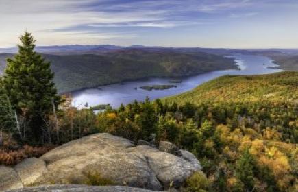 Nature photo of New York State -- forest, river, mountain