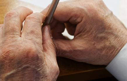 Photo of the hands of a senior citizen