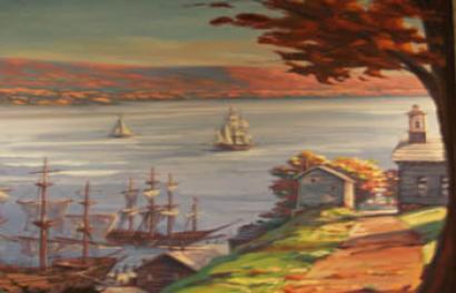 Sail boats on the Hudson River