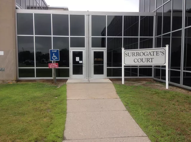 Entrance of Surrogates Court in Riverhead, NY