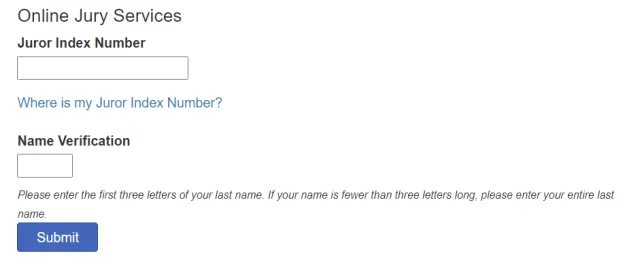 Juror Lookup Page