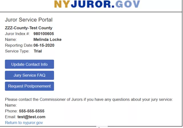 Juror Service Portal