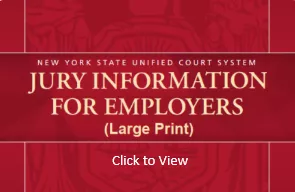 Jury Information for Employers Large Print