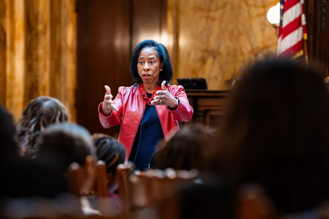 Appellate Division, First Department Presiding Justice Dianne T. Renwick discusses the respective roles of the Judicial, Executive, and Legislative Branches in our democratic form of government at the Department’s May 2nd Law Day program