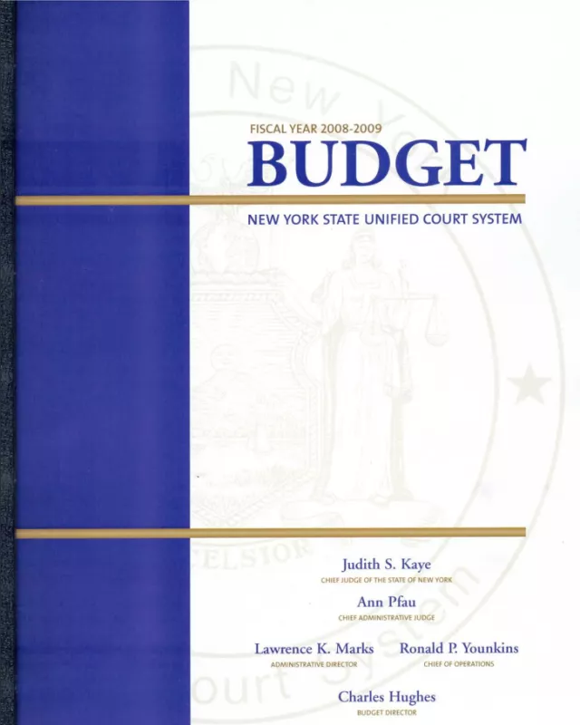 Judiciary Budget Book for Fiscal Year 2009