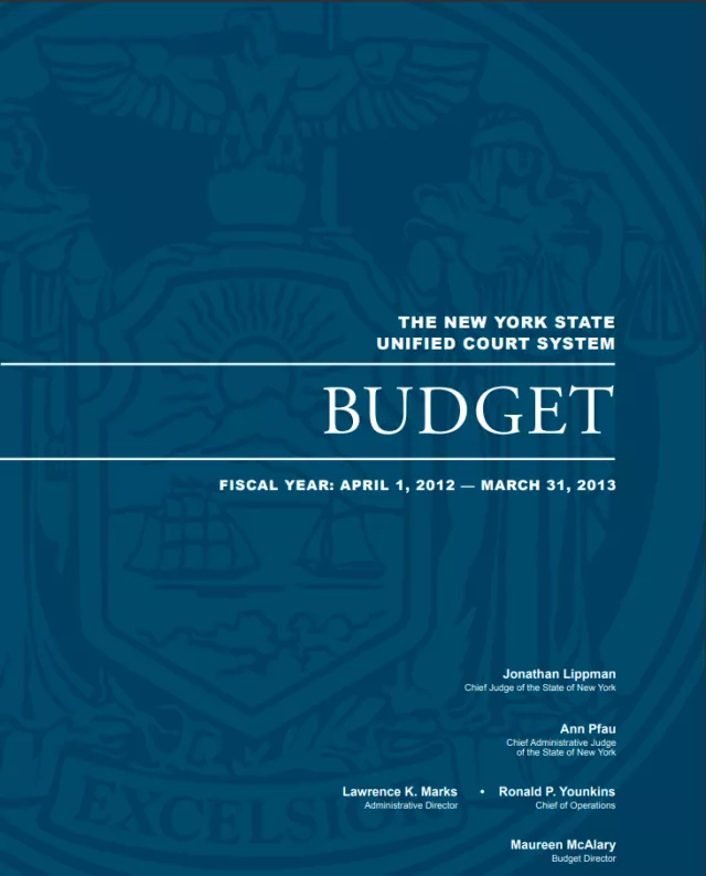 Judiciary Budget Book for Fiscal Year 2013