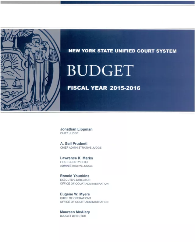 Judiciary Budget Book Fiscal Year 2016