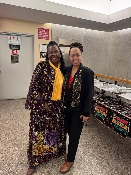 Photo (L-R): Deputy Chief Administrative Judge Edwina G. Richardson with Bronx Family Court Clerk of Court Danielle Vialet, who opened the celebration with heartfelt remarks 