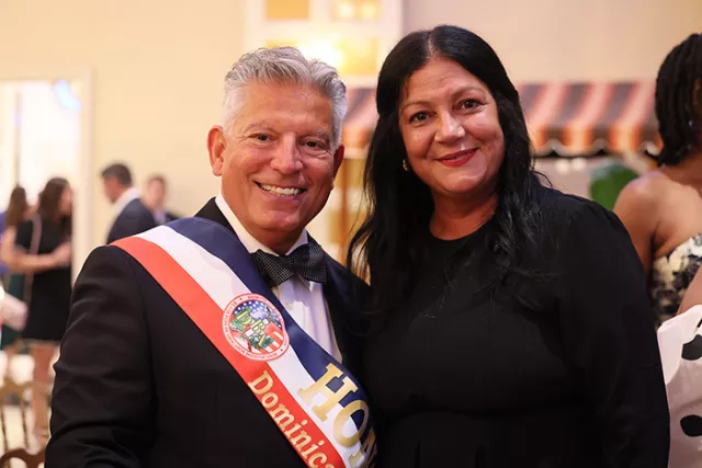 Photo (L-R): Chief Administrative Judge Joseph A. Zayas, recipient of the Dominican Bar Association’s prestigious Lifetime Achievement Award, and Appellate Division, First Department Associate Justice Llinét Rosado at the Association’s annual gala in September 