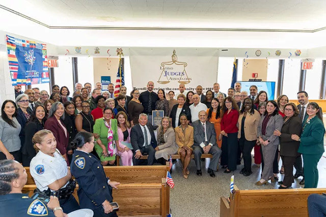 Photo: Colleagues, friends, and family gathered at the Bronx Family Court on October 3rd to pay homage to the late Judge Ruben Martino, a beloved figure within the court family and greater community whose passion, energy, and kindness live on 