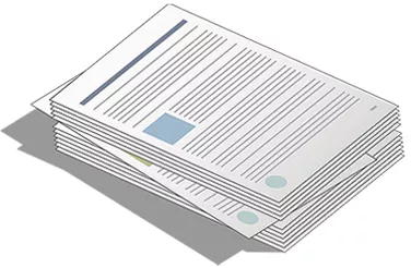 Graphic of a stack of paper forms