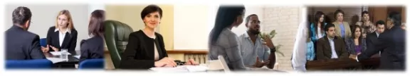People in meetings