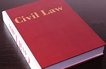 A book titled "Civil Law"