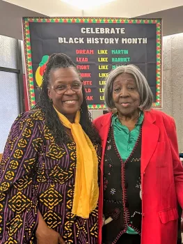 Deputy Chief Administrative Judge Edwina G. Richardson with her trailblazing aunt, Dr. Gloria Hobbs, a scholar, activist, and philanthropist who at age 101 continues to serve her community 