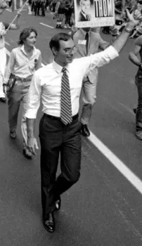 Justice Richard Failla in Pride March 1980s