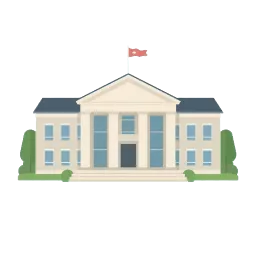 A clipart image of a courthouse