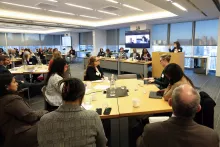 Judy Gerber, Esq. Director Family Court Practice Institute, CJI addresses the Commission.