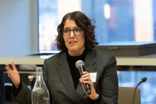 Executive Director Louise Feld, Esq., addresses the Commission.